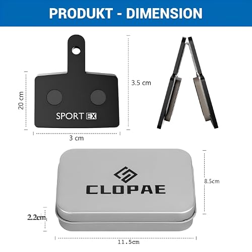 CLOPAE 4 Para Klocki Hamulcowe Rowerowe, Okładziny Hamulcowe Tarczowe, Kompatybilne z Shimano M315 M355 M415 M416 M445 M446 M525 M515 M975 C501 C601 T615 T675 B01 B01S B03S B05S