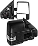 FEIPARTS Tow Mirrors Towing Mirrors Fit for 2004-2014 for Ford for F-150 Pickup Truck Towing Mirrors with Left Right Side Turn Signal Indicator Power Adjusted Heated Puddle Light with Black Housing