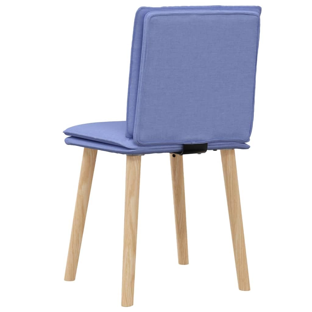 Juego de 2 sillas de comedor de tela vaquera acolchada con respaldo ergonómico y asiento de espuma, marco de madera de caucho macizo, adecuado para cocina, salón, comedor