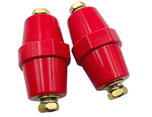 Lby 2Pcs Busbar Insulator, Sm-76 Polyester Standoff Insulators With Screw(M10), High-Strength Busbar Insulator Supporter, Resin(Red) #TOP5