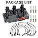 SleYuYir Set of 1 Ignition Coil Pack and 6 Spark Plugs with Wire Set 2001-2011 Compatible with Ford Mustang Ranger 4.0L V6 Replacement for FD480 FD490 26686