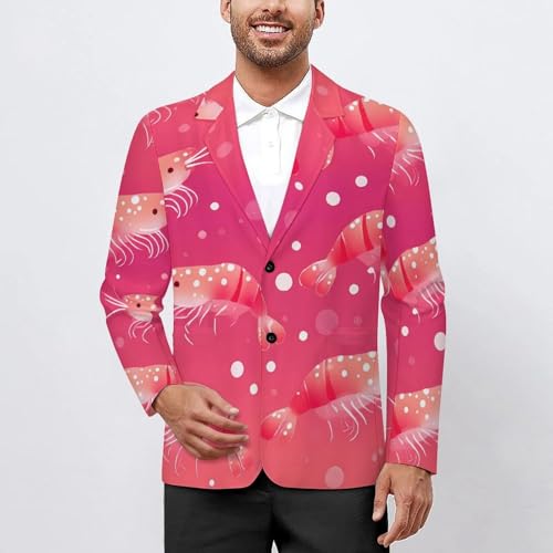Funny Shrimp Men's Blazer Printed Button Suit Jacket Slim Sport Coat Blazers2