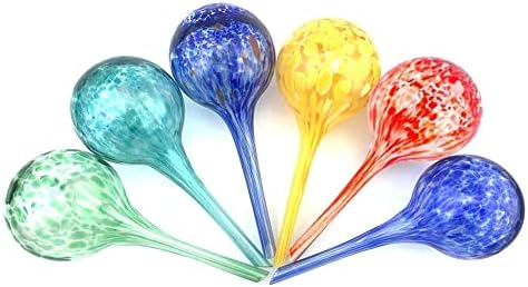 FT HITA 6 Pcs Plant Watering Globes，Automatic Colored Glass Watering Globes Automatic Garden Plant Watering System for Indoor&Outdoor and Vacation