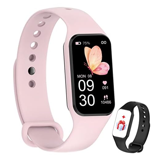 IOWODO Smartwatch Mujer,Reloj Inteligente Mujer con Oxímetro(SpO2) Pulsómetro Sueño Podómetro,Pulsera Actividad con Notificación de Mensajes,Impermeable 5ATM para Android iOS(2 Correas)