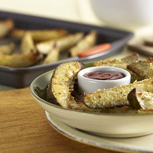 Pemberly Row Nonstick 17" Baking Sheet in Gray and Orange