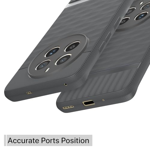 Image of Pikkme Back Cover for Realme 12 Pro 5G / Realme 12 Pro Plus 5G Camera Protection 3D Hexa Cube Design Silicone Protective Bumper Case (Grey)