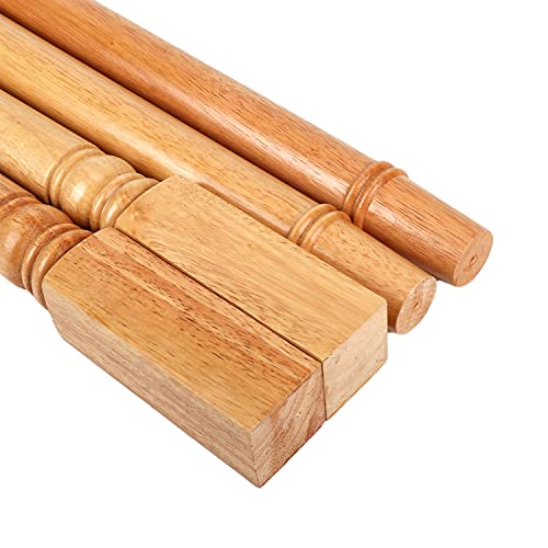 Tonchean 28 Inch Furniture Legs 4 Pack Turned Farmhouse Table Legs Set Diy Wood Legs Round Farmhous Legs Replacement Coffee Table Bench Dining Legs Varnish Coated #TOP5