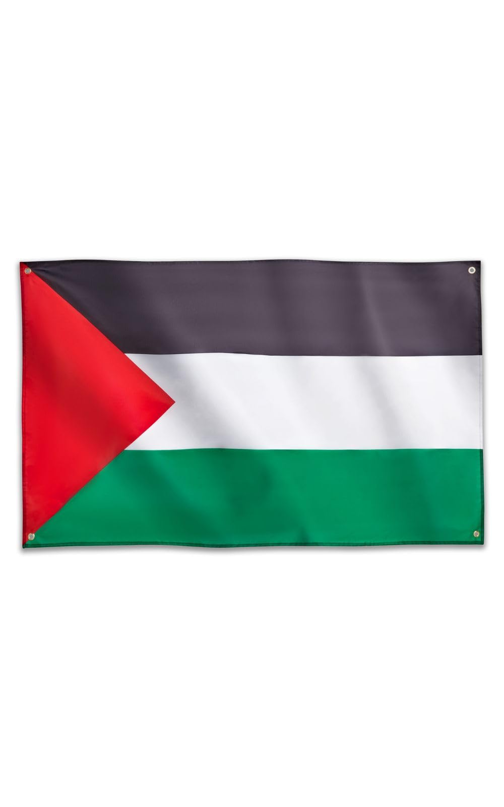 Runesol Palestine Flag, 91x152cm, (3ft x 5ft) Palestinian Banner, 4 Grommets, Eyelet in Every Corner, Solidarity Day, Premium Flags, Inside, Outside, Vivid Colours