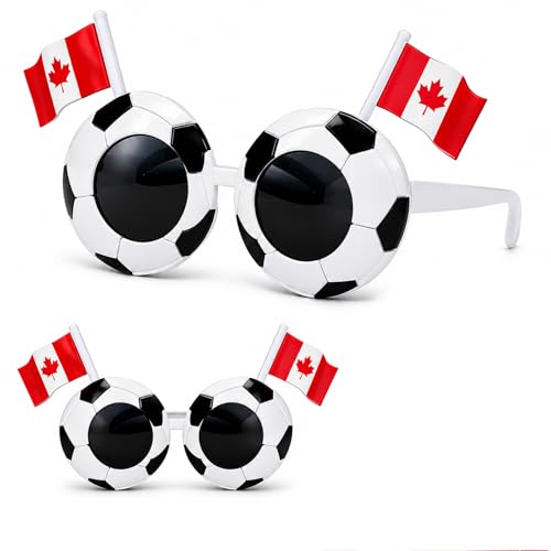 Veloranty World Cup 2026 Soccer Sunglasses, 2Pcs National Flag Party Glasses, Football Match Viewing Props, World Cup Decorations for Photo Booth, Fan Parties, Bars, Events and Celebrations