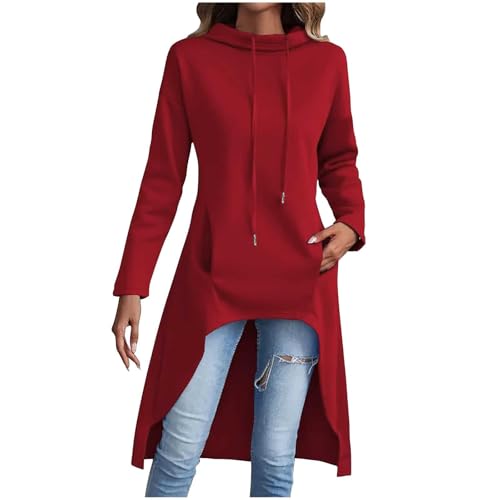 Sweatshirt avec poche cordon de serrage coupe longue - 2