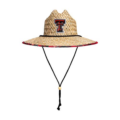 Image of FOCO Men's NCAA College Team Logo Floral Straw Sun Hat
