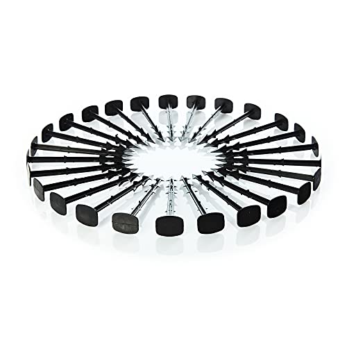 Plant Natures Lot de 50 piquets d'ancrage au Sol - Extra Solides - en Plastique résistant aux UV - pour Les Mauvaises Herbes - Noir - Longueur : 15 cm