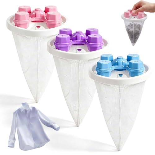 Pet Hair Remover for Laundry 3pack 2026 New Reusable Floating Lint Catcher for Washing Machine Ultra-Fine Mesh Hair Filter for Dog Cat Fur