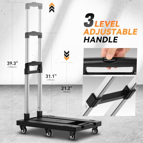 Carretilla plegable de mano con 6 ruedas y capacidad 176 lb miniatura 2