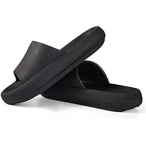 Unisex Slippers Ultra-Soft Bathroom Thick Slippers Quick Dry Anti-Slip Slippers Womens Shower Sandals Lightweight Bath Slippers Cover