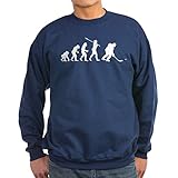 CafePress - Eishockey Player - Klassisches Sweatshirt mit Rundhalsausschnitt Gr. L, navy