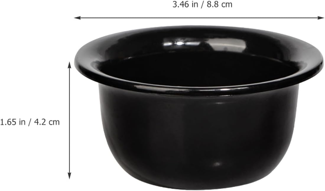 Reusable Men’s Shaving Foam Bowl Set 3pcs Black Shave Soap Cup Household Shaving Tool for Wet Shave Grooming
