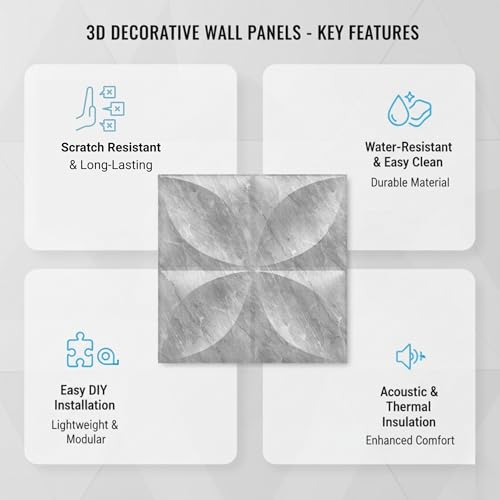 Image of Kayra Decor PVC Panel for Wall Butterfly Design White Marble Color 19.7 inch x 19.7 inch (Pack of 40) - Covers 107.80 Sq. Ft.