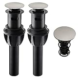 iFealClear Pop Up Bathroom Sink Drain with overflow, Push and Seal Pop Up Drain Stopper for Faucet...
