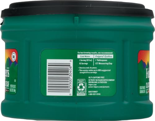 Miniatura 12 de Folgers Café descafeinado, café molido, tostado medio clásico, recipiente de 19.2 onzas