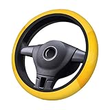 Feine Verarbeitung: Lenkradschutz für das Auto mit zartem Nähen, um die Qualität der Lenkradabdeckung garantiert zu machen, hat keine Nähte, nicht kneifen, Lenkradabdeckung für LKW ziemlich robust und reibungsbeständig, um eine langfristige Nutzung zu halten.