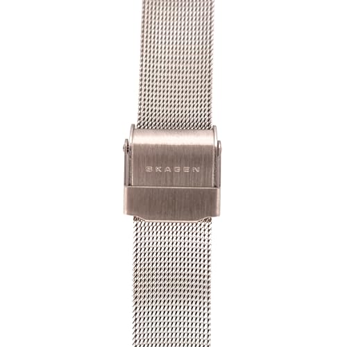 Skagen Damski pasek do zegarka 14 mm, srebrna stal nierdzewna, oryginalny pasek wymienny do 358SGSCD