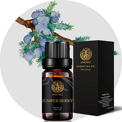 0.33oz-10ml Aromaterapia baya de enebro Aceite esencial para difusor, 100% puro enebro baya Aceite perfumado para humidificador, grado terapéutico baya de enebro Fragancia aceite esencial para masaje