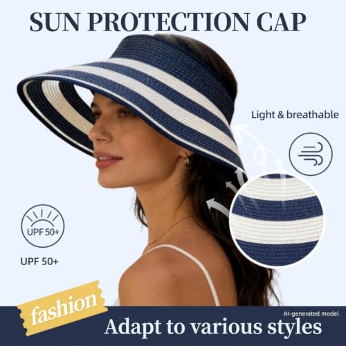 Sombrero visera de sol para mujer miniatura 3