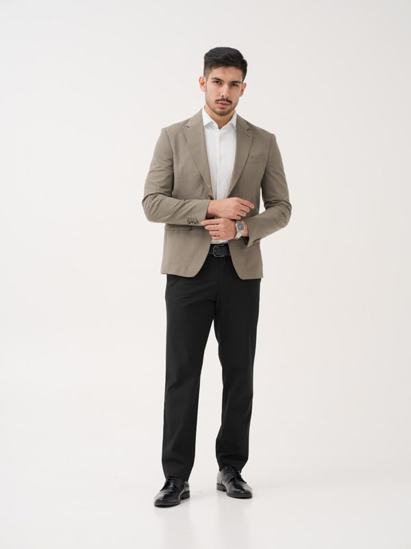 Image of The Pant Project Luxury PV Lycra Stretchable Formal Pants for Men | Stylish Relaxed Fit Men's Wear Trousers for Office or Party | Mens Fashion Dress Trouser Pant