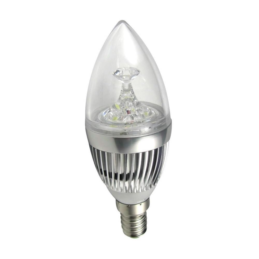 Fengyan Bulbi Domestici 50pcs / lot. AC85-265V 6W E14. Lampadina a candela a vite 3x2w Lampadina a candela a LED for interni caldo super puro bianco ( Colore : Silver shell , Dimensione : Blanc )
