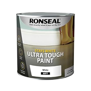Ronseal RSLSWUTMP25L Stays ULT/Tough Matt Paint, White, 2.5 Litre