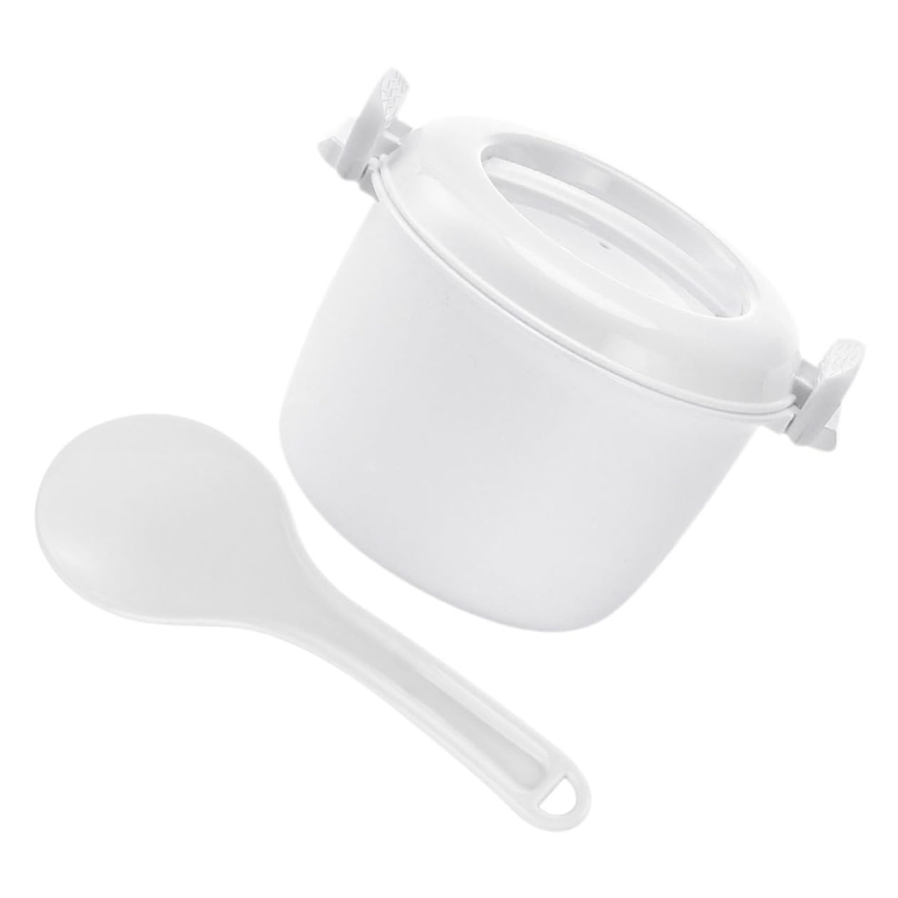 PRETYZOOM Multifunctional Microwave Rice Cooker Convenient Rice Making Tool with Spoon Capacity for All Types for Home Use