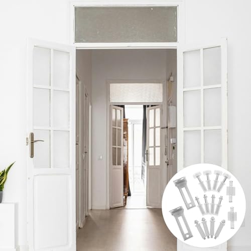Kit de herrajes para puertas plegables ABOOFAN con bisagras pivotantes autorreclamables y pivotes superiores para puertas empotradas miniatura 7