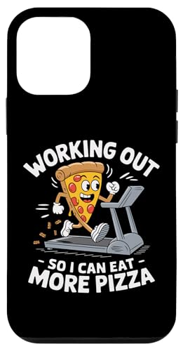 Carcasa para iPhone 12 mini Funny Pizza Slice Working Out for More Pizza