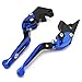 Produktbild RONGLINGXING Powersports Teile Motorrad-Zubehör for Honda FORZA Forza300 FORZA 300 125 250 2010-2019 CNC Aluminium Klappbar ausziehbar Bremskupplungshebel (Color : Black blue)