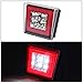 IKON MOTORSPORTS, Brake Lights Universal Fitment, Square Red Rear Tail Third 3RD Stop Safety Lamp for Cars