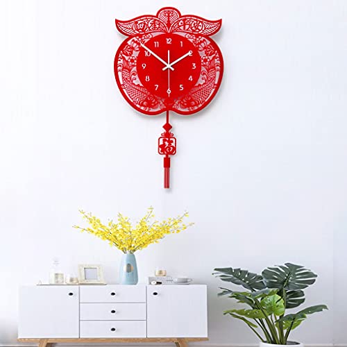 TAISK Wall clock Wall Clock Red Pendulum Clock Wall Hanging Decoration Wall Clock Kitchen Living Room Bedroom Silent Wall Clock 25. 59 Inches Wall clock Living Room Decor steampunk buy now online TAISK Wall clock Wall Clock Red Pendulum Clock Wall Hanging Decoration Wall Clock Kitchen Living Room Bedroom Silent Wall Clock 25. 59 Inches Wall clock Living Room Decor steampunk buy now online