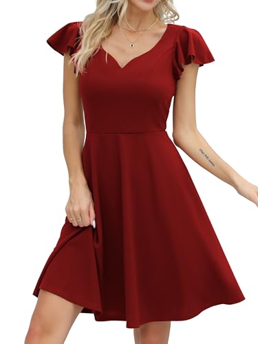 Missufe, abito da cocktail da donna, elegante, vintage, mini abito