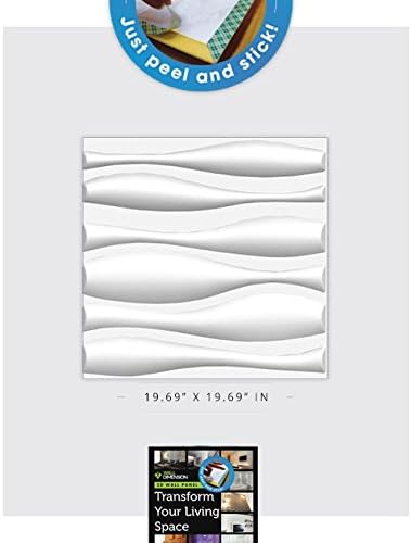 3D Wall Panel - Set of 12 Panels LAVA - Covers 32.29 sq ft - Peel and Stick