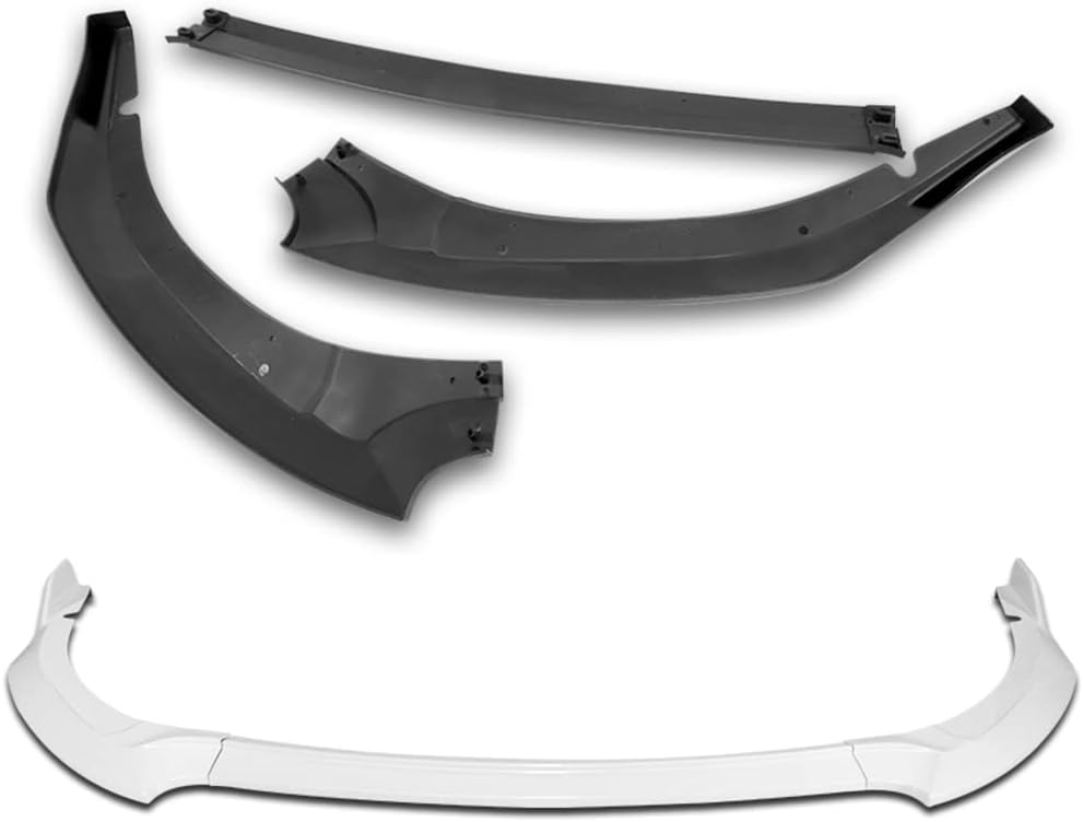 Q1-TECH, Front Bumper Lip fit for compatible with 2017 2018 2019 Toyota Corolla SE/XSE Sedan Only, Front Lip Spoiler Air Chin Body Kit Splitter ABS, GT-Style (Painted White)