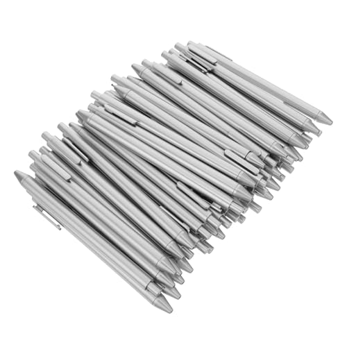 Stylos à bille rétractables SHINEOFI en plastique argenté lot de papeterie