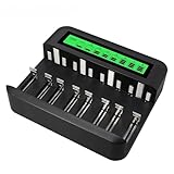 L'affichage LCD vous informe en permanence de la progression de la charge, vous permettant de facilement connaître l'état de chaque batterie.