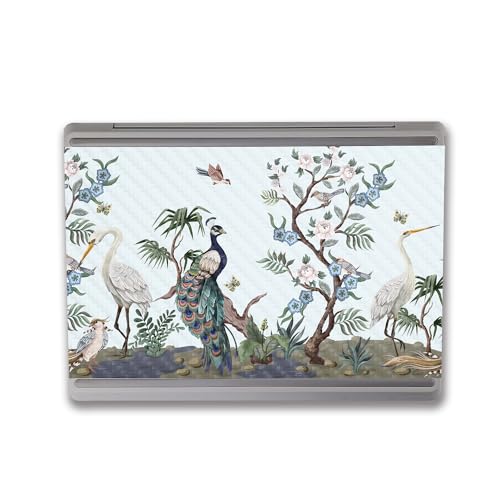 Image of MightySkins Carbon Fiber Skin Compatible with Microsoft Surface Laptop Go 3 (2023) Full Wrap Kit - Chinoiserie Fabric | Protective, Durable Textured Carbon Fiber Finish | Made in The USA