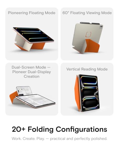 Image of MOFT Dynamic Folio Case for iPad mini 7 A17 Pro 2024 & iPad mini 6th A15 2021, 8.3 Inch Silm Magnetic Stand Case with 20+ Viewing Angles, Auto Wake /Sleep, Ultra Thin,Beach White