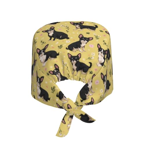 Image of Adjustable Scrub Cap with Sweatband, Breathable Working Hat for Men /Women
