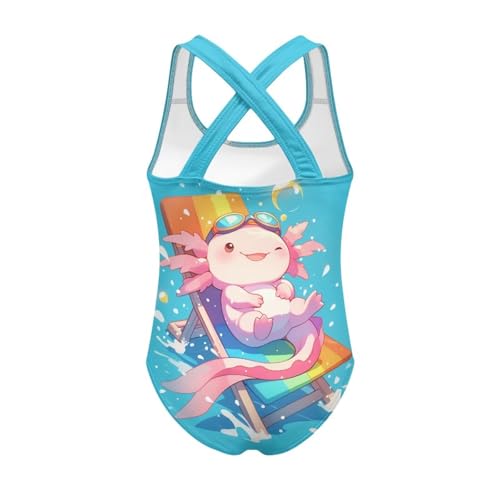 Image of Girls Swimsuit Criss Cross Back 1-Piece Summer Beach Swiwmear