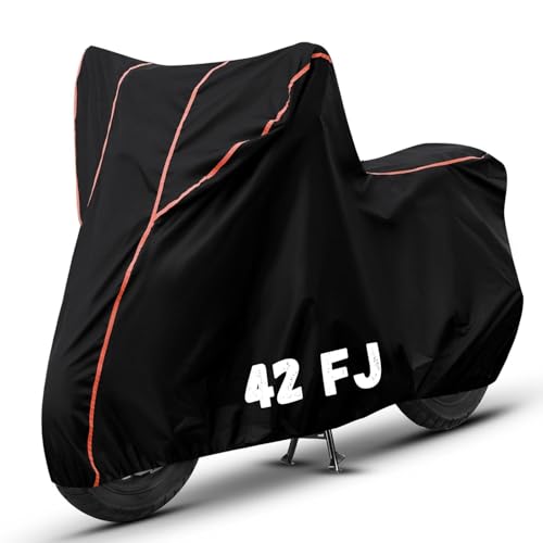Image of Bike Cover for 42 FJ 100% Waterproof, Dustproof & Scratch Resistant| Fully Bottom Elastic UV Resistant Heavy Duty Body Cover | All Weather Outdoor Use