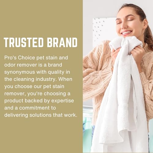 Image of Pro's Choice Urine Stain Remover - Urine Stain Remover for Carpet & Upholstery - Carpet Cleaner Solution Pet Urine and Stain - Urine Odor Eliminator & Cleaner - Versatile Urine Remover (1 Gallon)