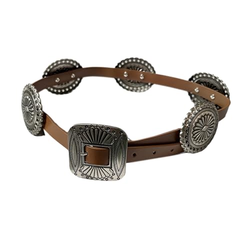 PU Waist Belts With Carved Floral Buckle Thin Adjustable Waist Belt Woman Girls Jeans Dresses Skirt Coat Waistband