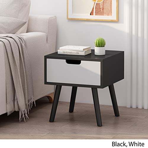 Christopher Knight Home Leila End Table, Black, White 15.5 In X 15.5 In X 16.75 In #TOP3